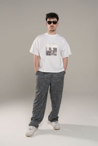 Image 5 of Pleated wide trousers - Grey