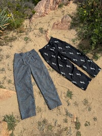Image 4 of Pleated wide trousers - Grey