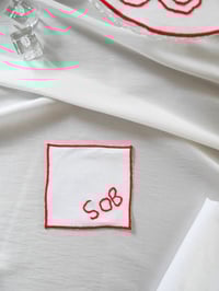 Image 4 of Hand Embroidered SOB Cocktail Napkins (Set of 4)