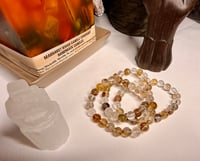 Image 1 of CLEAR QUARTZ AND GOLDEN HEALER BRACELET