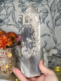 Image 3 of Blue Cherry Blossom Agate Tower