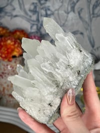 Quartz with Calcite and Chalcopyrite.