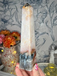 Image 1 of Pink Plume Agate Tower