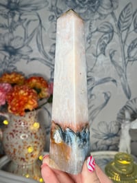 Image 2 of Pink Plume Agate Tower
