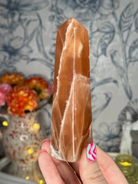 Honey Calcite Tower - A