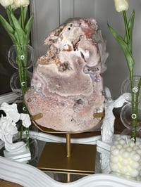 Image 1 of Pink Amethyst Slab on Stand