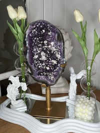 Image 2 of Amethyst and Calcite on Stand