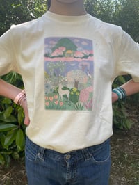 Image 1 of TEE-SHIRT ENFANT écru PAYSAGE - Collab' COUCOU ILLUSTRATION