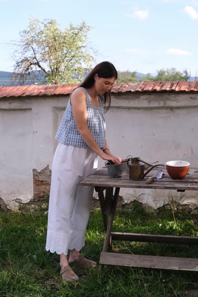 Image of HORTENSIA Light Cotton Pants