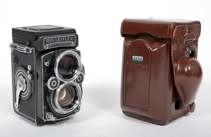 Image of Rolleiflex 6X6 TLR 2.8F Medium format film camera with Planar 80mm F2.8 FULL CLA #0559
