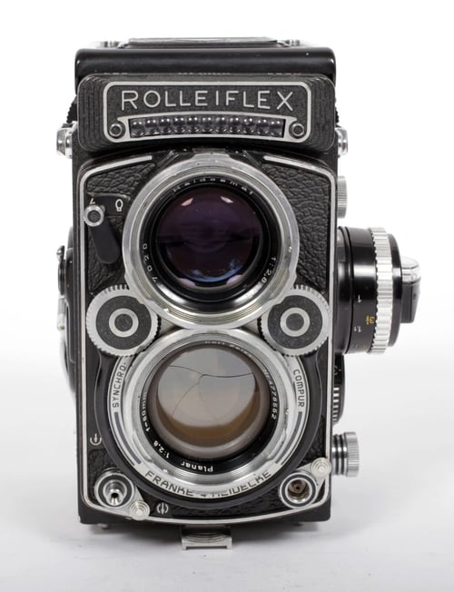 Image of Rolleiflex 6X6 TLR 2.8F Medium format film camera with Planar 80mm F2.8 FULL CLA #0559