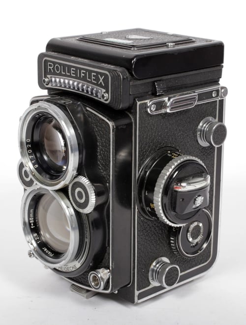 Image of Rolleiflex 6X6 TLR 2.8F Medium format film camera with Planar 80mm F2.8 FULL CLA #0559