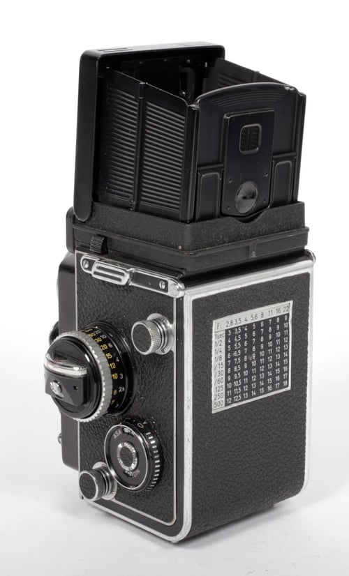 Image of Rolleiflex 6X6 TLR 2.8F Medium format film camera with Planar 80mm F2.8 FULL CLA #0559