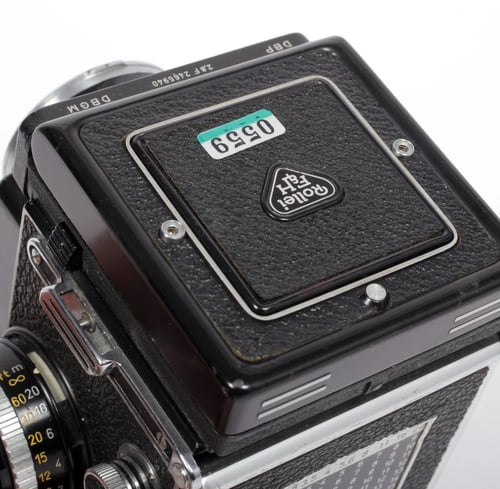 Image of Rolleiflex 6X6 TLR 2.8F Medium format film camera with Planar 80mm F2.8 FULL CLA #0559