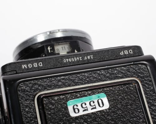 Image of Rolleiflex 6X6 TLR 2.8F Medium format film camera with Planar 80mm F2.8 FULL CLA #0559