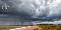 Dunwich Print. Rain Clouds Over Dunwich Beach. Fine Art Giclée Print