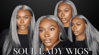 Image 1 of SILVER LUXE (SALT PEPPER) WIG