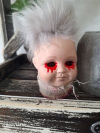 Image 4 of Original and unique horror doll. Hauntingly strange collectable handmade art doll. Custom made geek