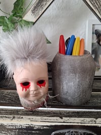 Image 8 of Original and unique horror doll. Hauntingly strange collectable handmade art doll. Custom made geek