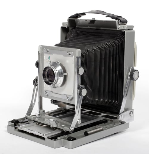 Image of Toyo 4X5 metal field camera with 165mm F6.3 Ilex lens + holders + Film #0562