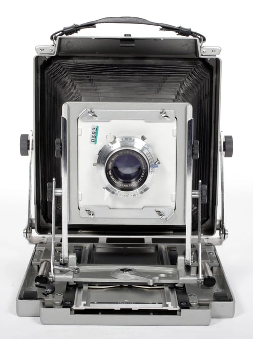 Image of Toyo 4X5 metal field camera with 165mm F6.3 Ilex lens + holders + Film #0562