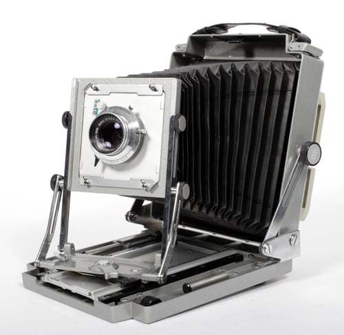 Image of Toyo 4X5 metal field camera with 165mm F6.3 Ilex lens + holders + Film #0562