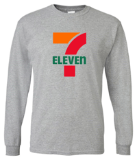 Image 2 of 7-11 Long Sleeve T-Shirt  3-Color Logo