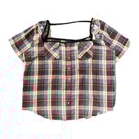 Image 1 of HC- Upcycled Maroon Button Up 