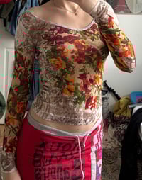 Image 5 of gaultier style floral mesh
