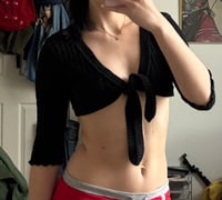 Image 5 of knit tie top 