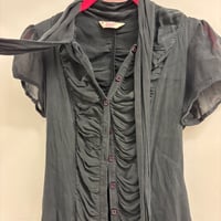 Image 1 of ruched silk blouse