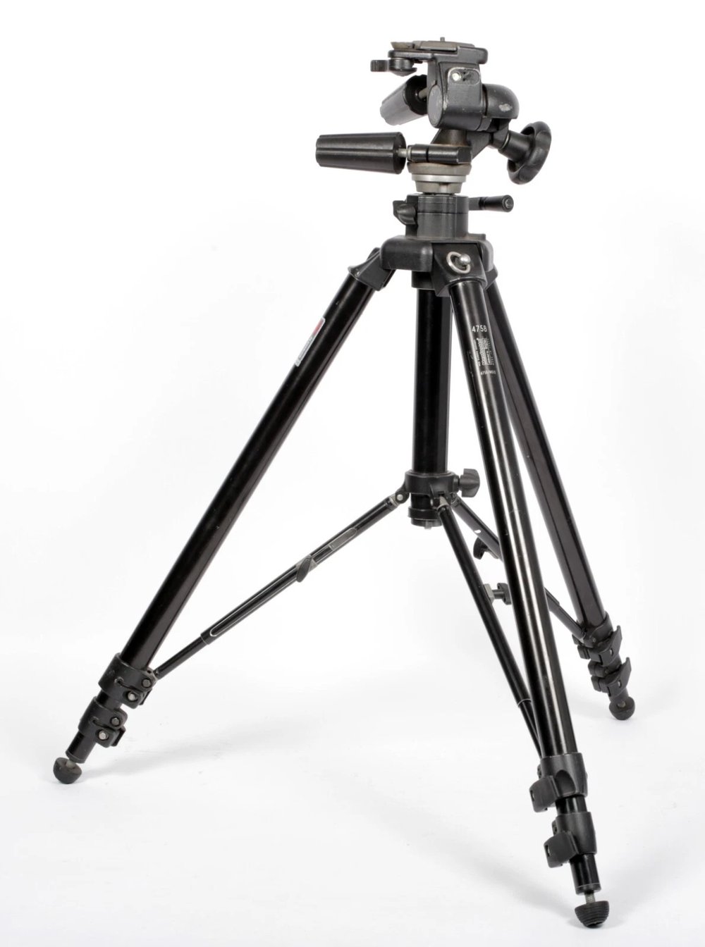 Image of Manfrotto 475B geared column tripod with 160 QR heavy duty 3 way head #0568