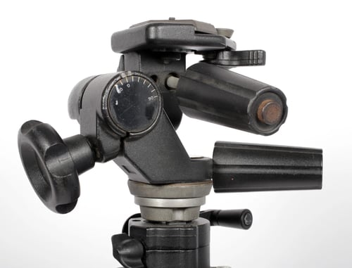 Image of Manfrotto 475B geared column tripod with 160 QR heavy duty 3 way head #0568