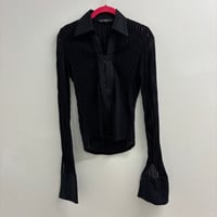 Image 1 of embossed striped zip up