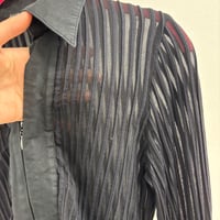 Image 3 of embossed striped zip up