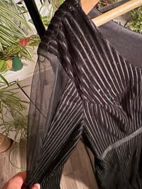 Image 3 of Black velour and sheer dress 