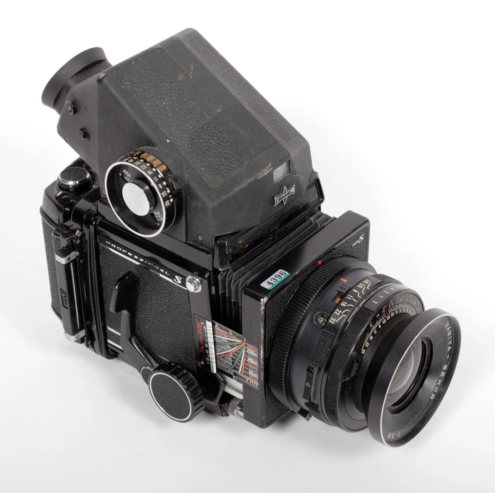 Image of Mamiya RB67 6X7 medium format camera w/ 90mm F3.8 lens + Prism + 120 back #4396