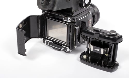 Image of Mamiya RB67 6X7 medium format camera w/ 90mm F3.8 lens + Prism + 120 back #4396