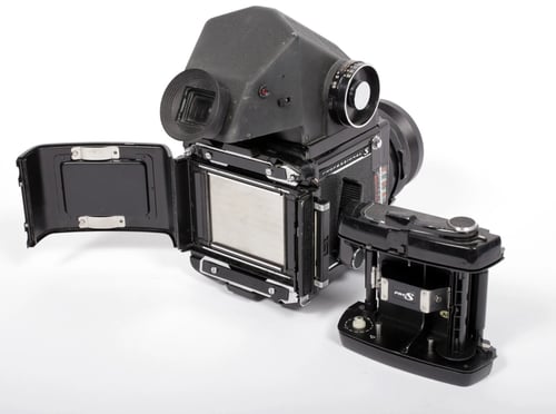 Image of Mamiya RB67 6X7 medium format camera w/ 90mm F3.8 lens + Prism + 120 back #4396