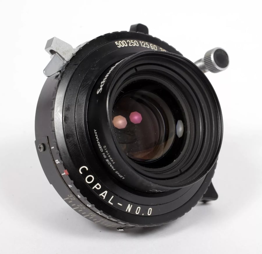 Image of Schneider Apo Digitar 90mm F4.5 N-53° MC Macro lens in Copal #0 shutter #8493