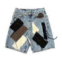 Image 1 of All Over Denim Patch Shorts