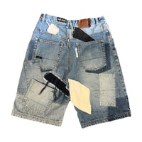 Image 2 of Denim on Denim Patch Shorts