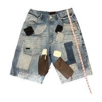 Image 3 of Denim on Denim Patch Shorts