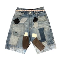 Image 4 of Denim on Denim Patch Shorts