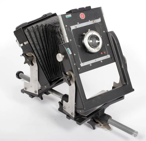 Image of Calumet CC401 4X5 monorail camera with 127mm lens + FILM + HOLDERS #0612