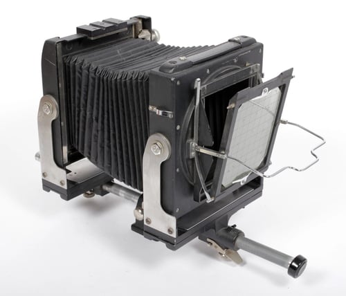 Image of Calumet CC401 4X5 monorail camera with 127mm lens + FILM + HOLDERS #0612