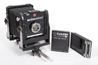 Image 1 of Calumet CC401 4X5 monorail camera with 127mm lens + FILM + HOLDERS #0612