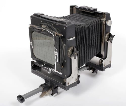 Image of Calumet CC401 4X5 monorail camera with 127mm lens + FILM + HOLDERS #0612