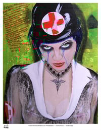 Image 4 of Fetish Nurse Caduceus Resin Print on Wood | Resin Coaster | Loose Prints | Magnet