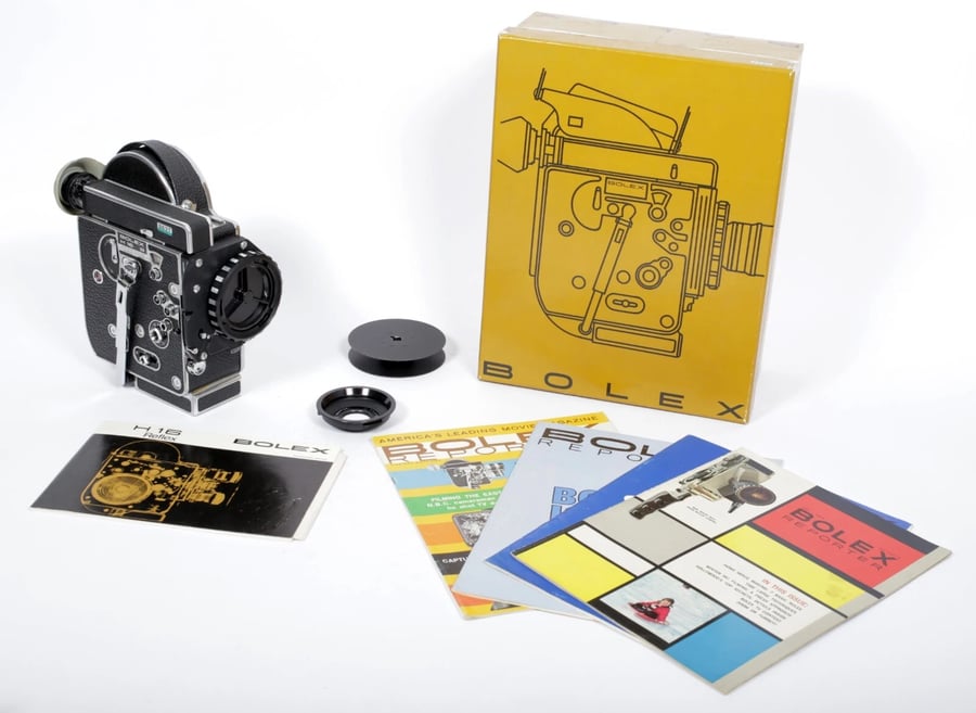 Image of Bolex H16 SB camera C mount adapter plate TESTED + box and papers #0637